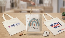 Beige Canvas Bag